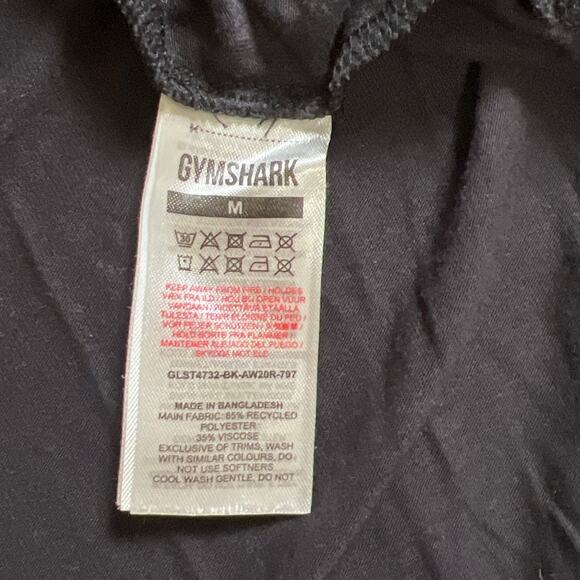 Gymshark Black Asymmetrical Women Medium T-Shirt - Picture 4 of 7